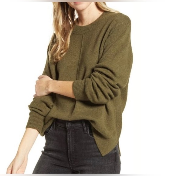 Cozy olive Crewneck Pullover from Nordstroms - Picture 3 of 9